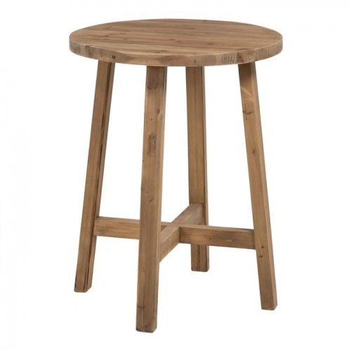 Natural pine wood high table 90cm