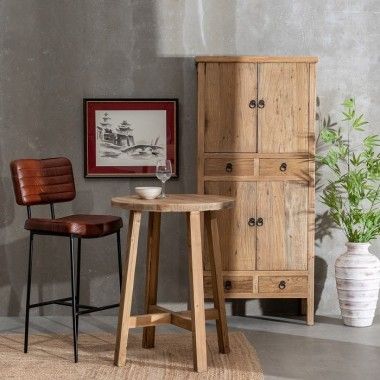 Tabela de madeira de pinho natural alta 90cm 2