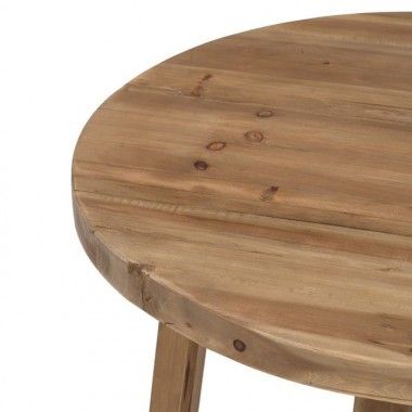 Hoge tafel van naturel grenenhout 90 cm