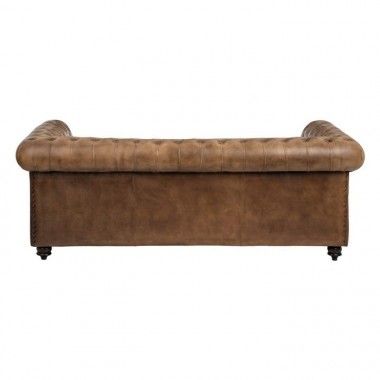 Sofa 3 places vintage brown 206cm