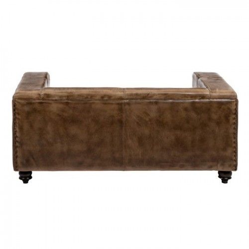 Vintage brown 2 seater sofa 146cm LEATHER