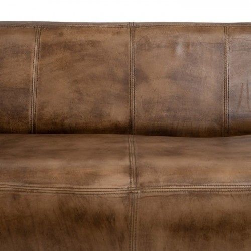 Vintage brown 2 seater sofa 146cm LEATHER
