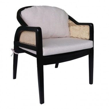 Poltrona Natural Preto 77cm Cocon