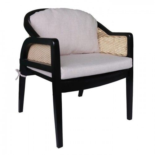 Fauteuil naturel noire 77cm COCON