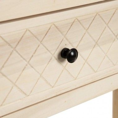 Console de madeira 2 gavetas 80cm POPLAR