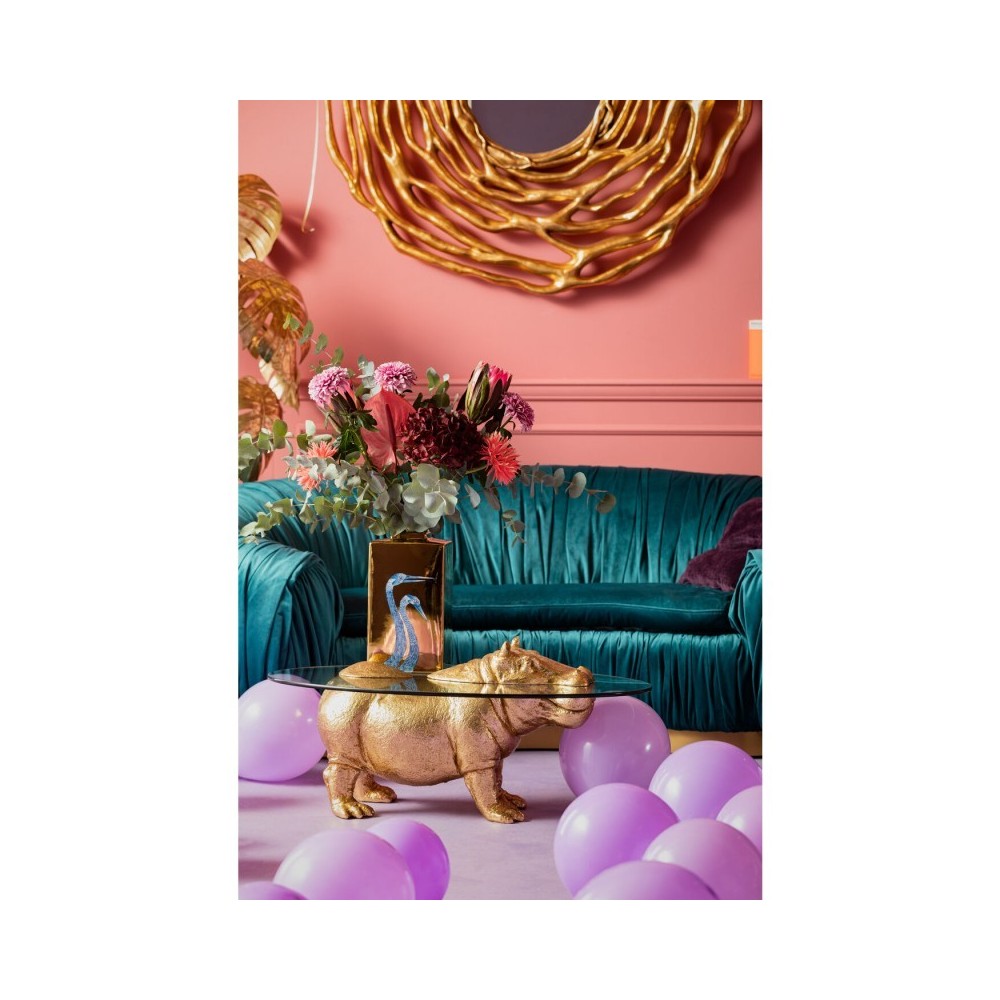 Table basse doré Kare design HIPPOPOTAME