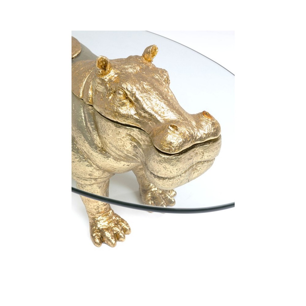 Table basse doré Kare design HIPPOPOTAME