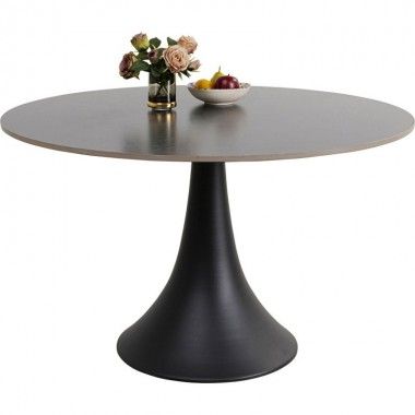 Mesa de jantar preta Kare design Mármore 120cm 2