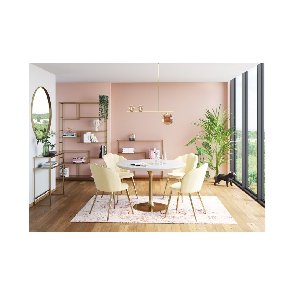 Weißer und goldener Esstisch Kare design EINLEITUNG