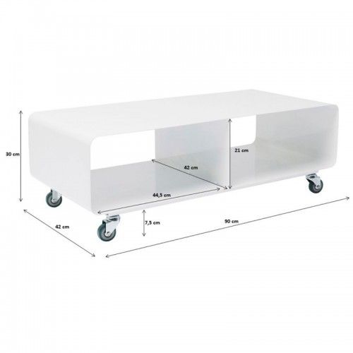 Arc white lacquered 2-door designer TV unit