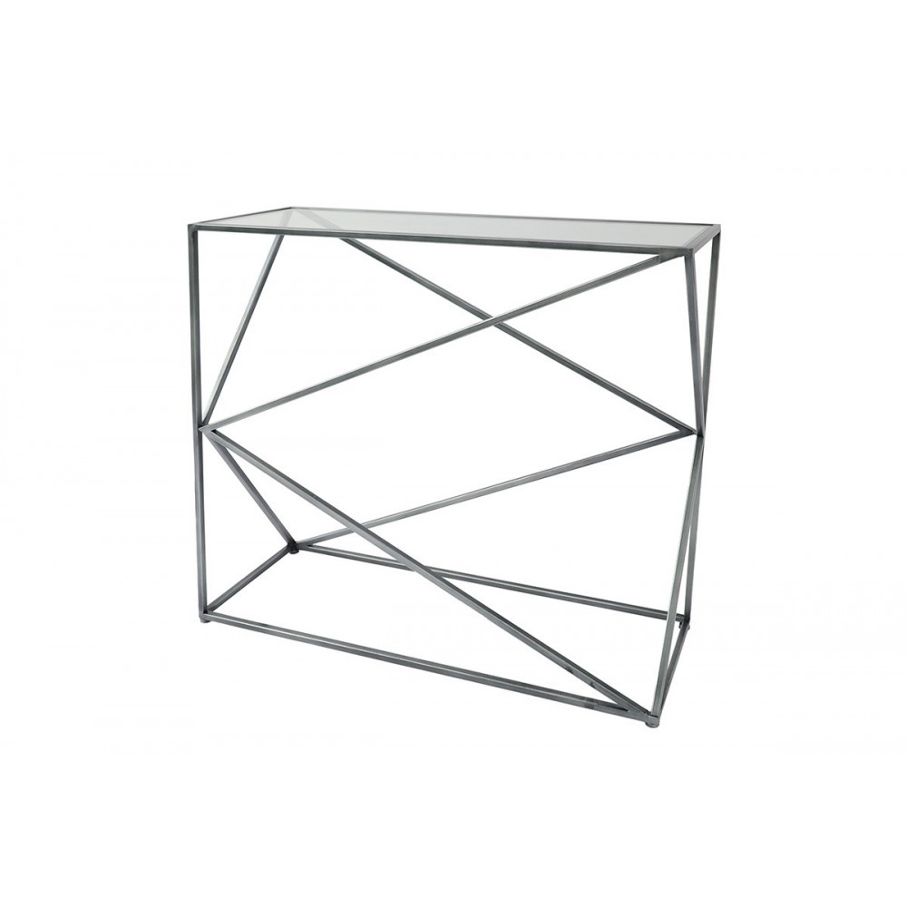 Cruz de metal de console cinza 80 cm de arte de ferro