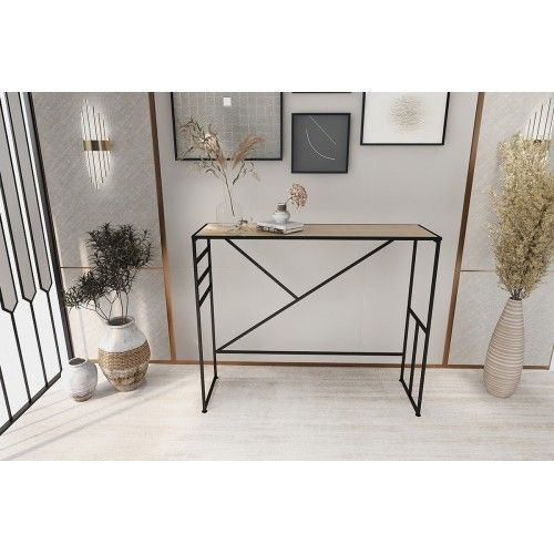 Madeira / console de metal milo ferro arte
