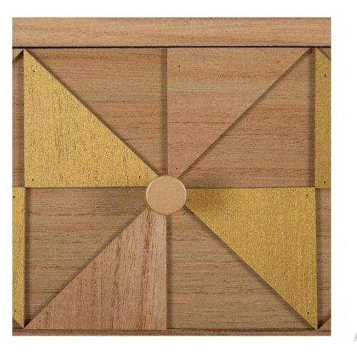 Consolle legno naturale oro/legno 1 cassetto 1 gavone PAULONIA
