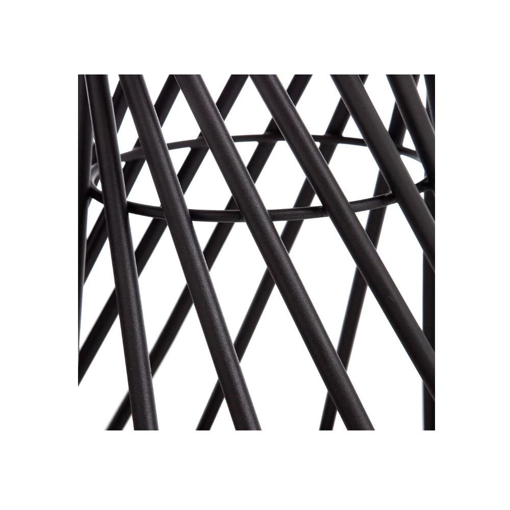 Designer-Beistelltisch Marmoroptik/schwarzes Metall 60 cm CRYSTAL