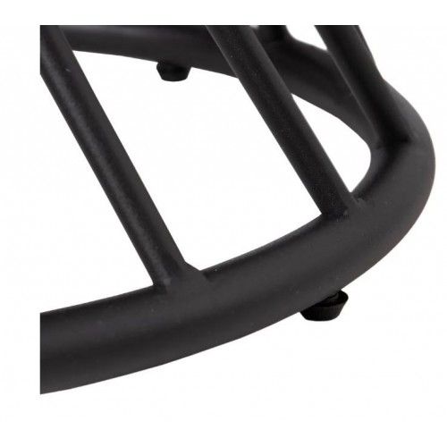 Designer-Beistelltisch Marmoroptik/schwarzes Metall 60 cm CRYSTAL