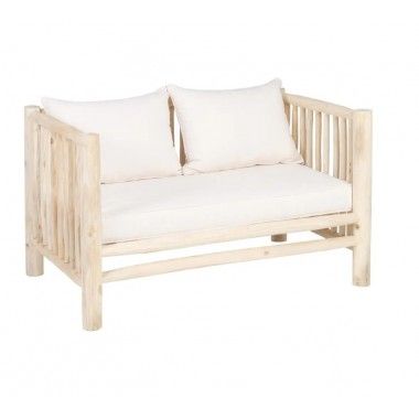 Natürliches 2-Sitzer-Sofa 131 x 80 x 77,50 cm