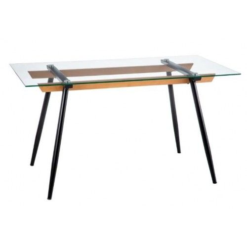 Mesa de jantar vidro temperado 140cm cristal
