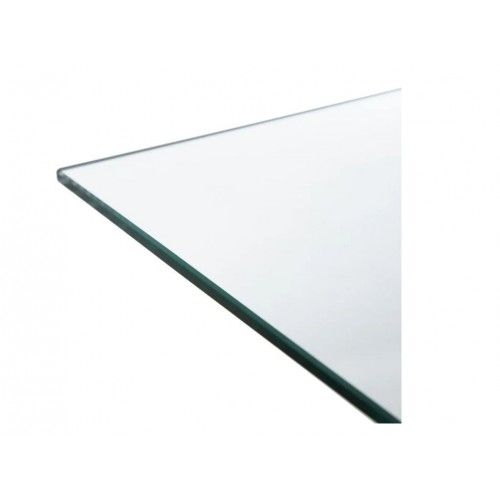 Table à manger verre trempé métal 140cm CRYSTAL
