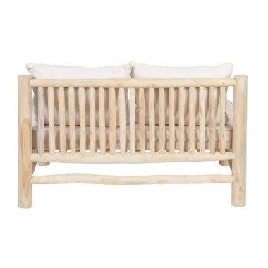 Natural 2-seater sofa 131 x 80 x 77.50cm