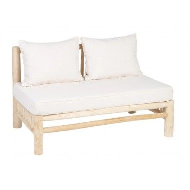 Natural 2-seater sofa 131 x 80 x 77.50cm