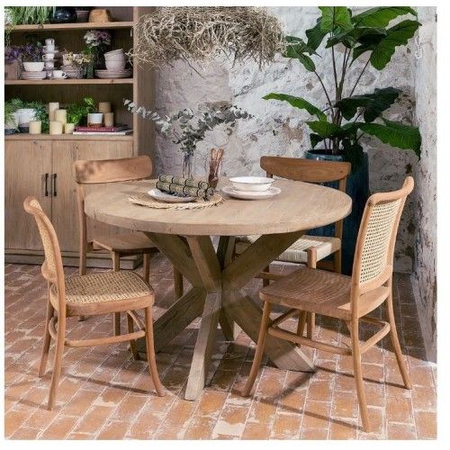 TROPIC natural elm wood dining table