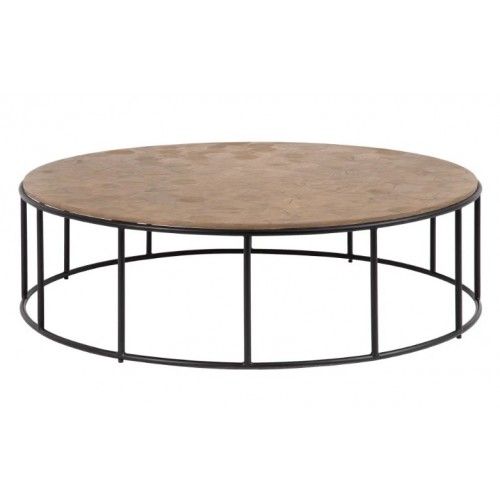 Mesa de café redonda natural 120 cm Ketan