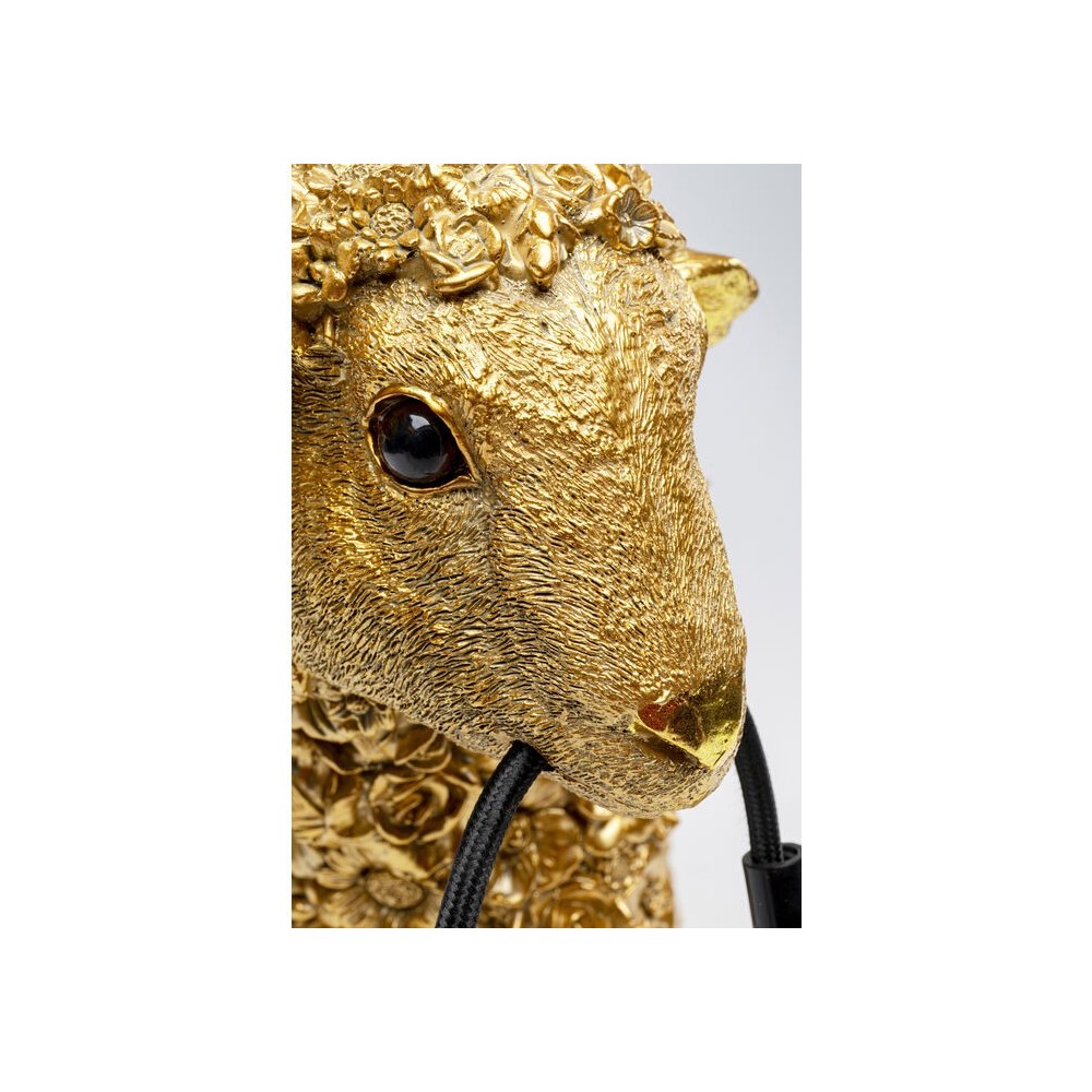 Goldene Schaf-Tierlampe in Blumen 36 cm LE MOUTON