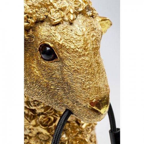 Lâmpada de ovelha animal em flores douradas 36cm as ovelhas