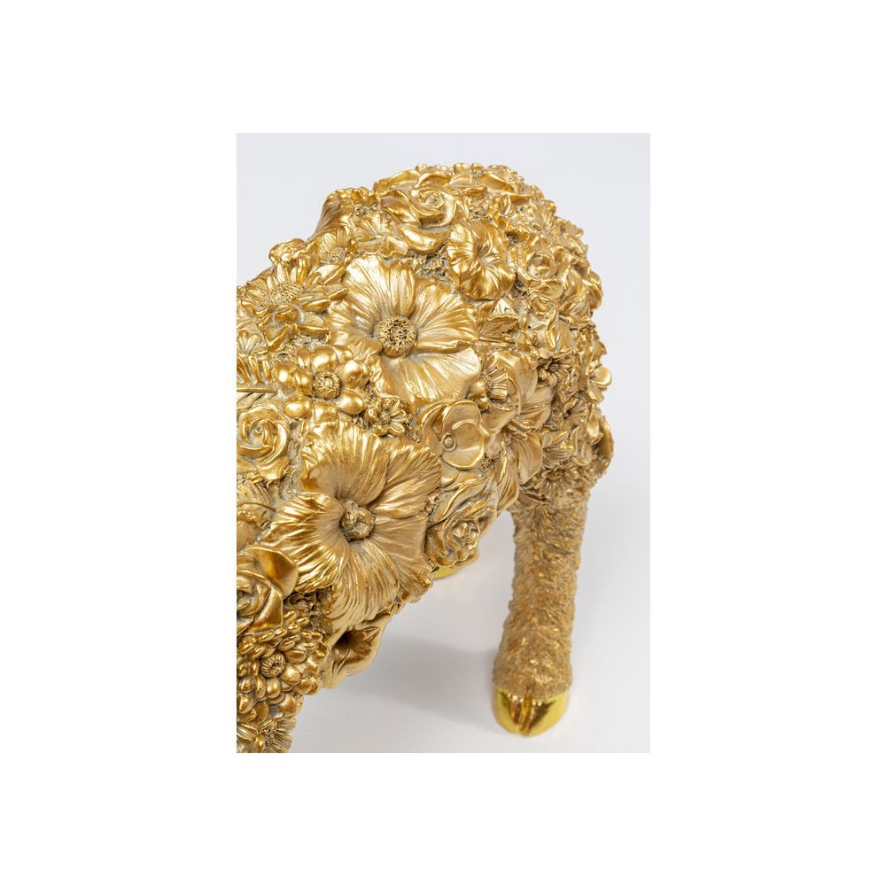 Goldene Schaf-Tierlampe in Blumen 36 cm LE MOUTON