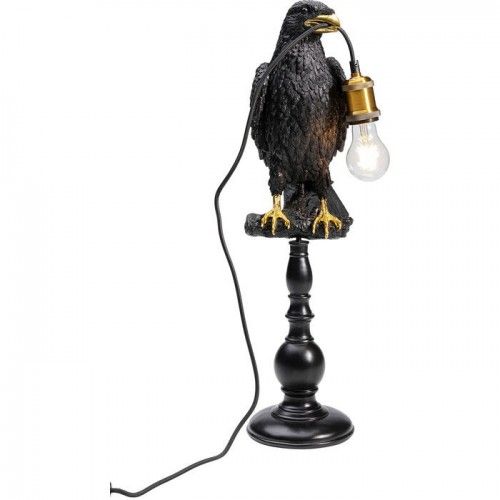 Lámpara de mesa pájaro cuervo negro LE CORBEAU