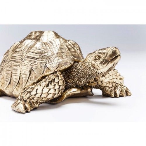 Escultura decorativa TORTUE pequena tartaruga dourada 26 cm KARE Design — vista frontal