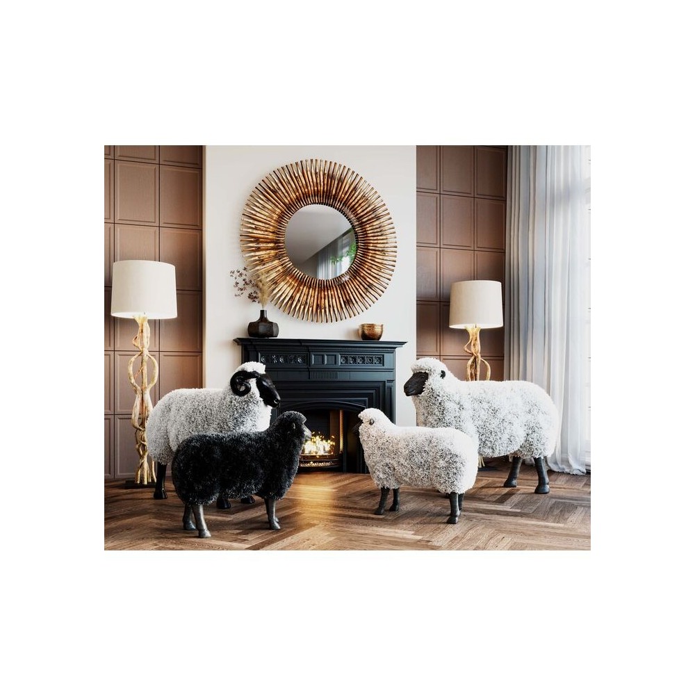Decorative white sheep figurine 73cm THE SHEEP