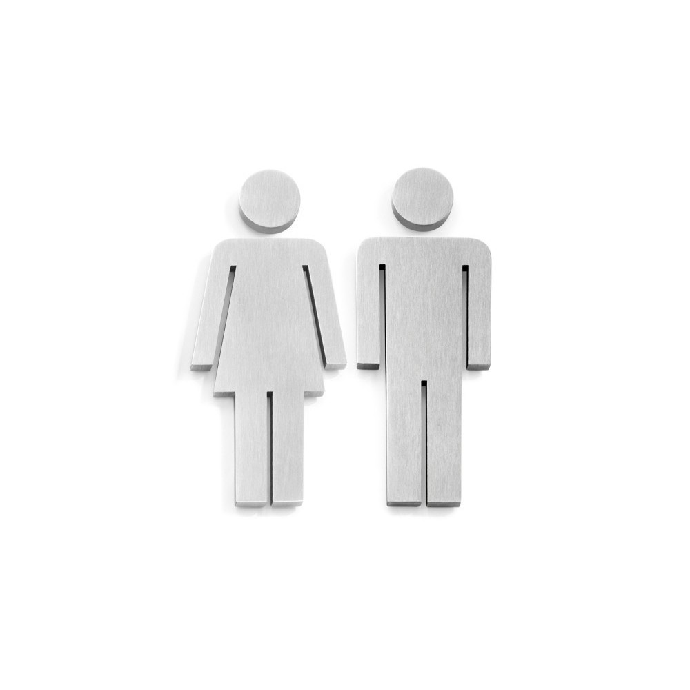 Painel da porta WC homem escova de aço inoxidável Indi Zack