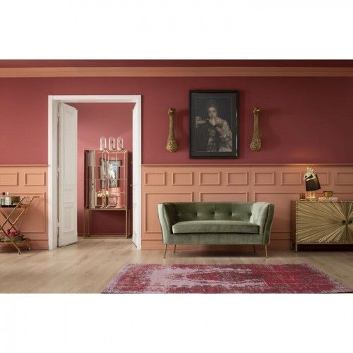 Décoration murale AUTRUCHE tête d’autruche dorée en relief KARE Design — en ambiance avec mobilier non inclus