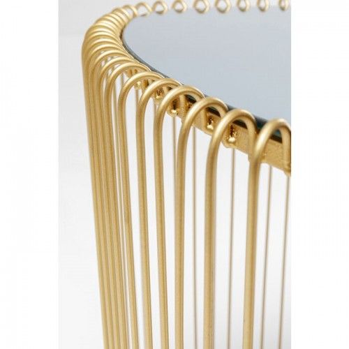 Set mit 2 goldenen dreieckigen Beistelltischen von WIRE