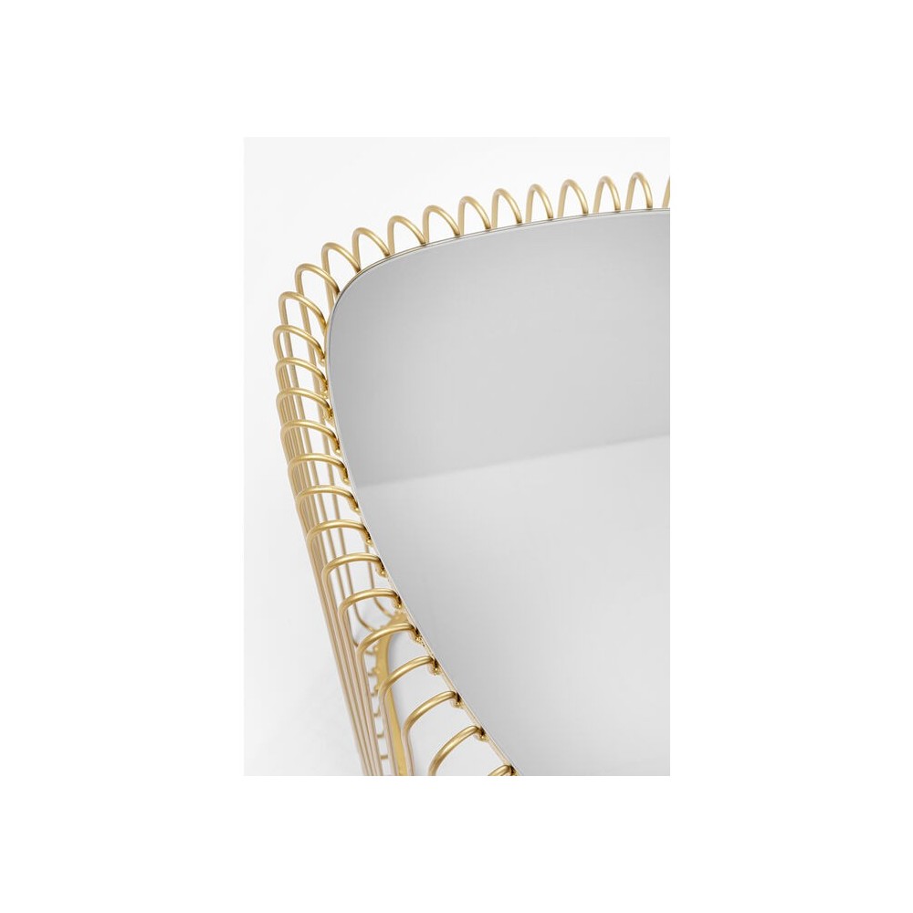 Set de 2 tables d'appoint triangle doré WIRE