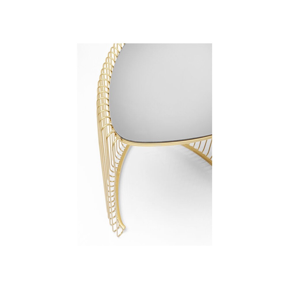 Conjunto de 2 mesas plegables triángulo de oro WIRE