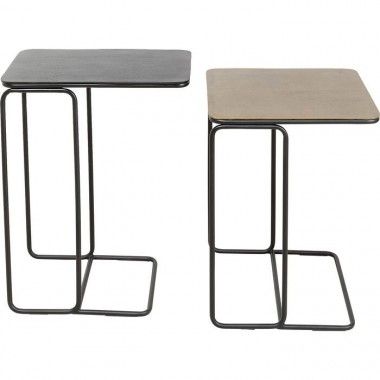 Conjunto de 2 mesas gigognes metal diego