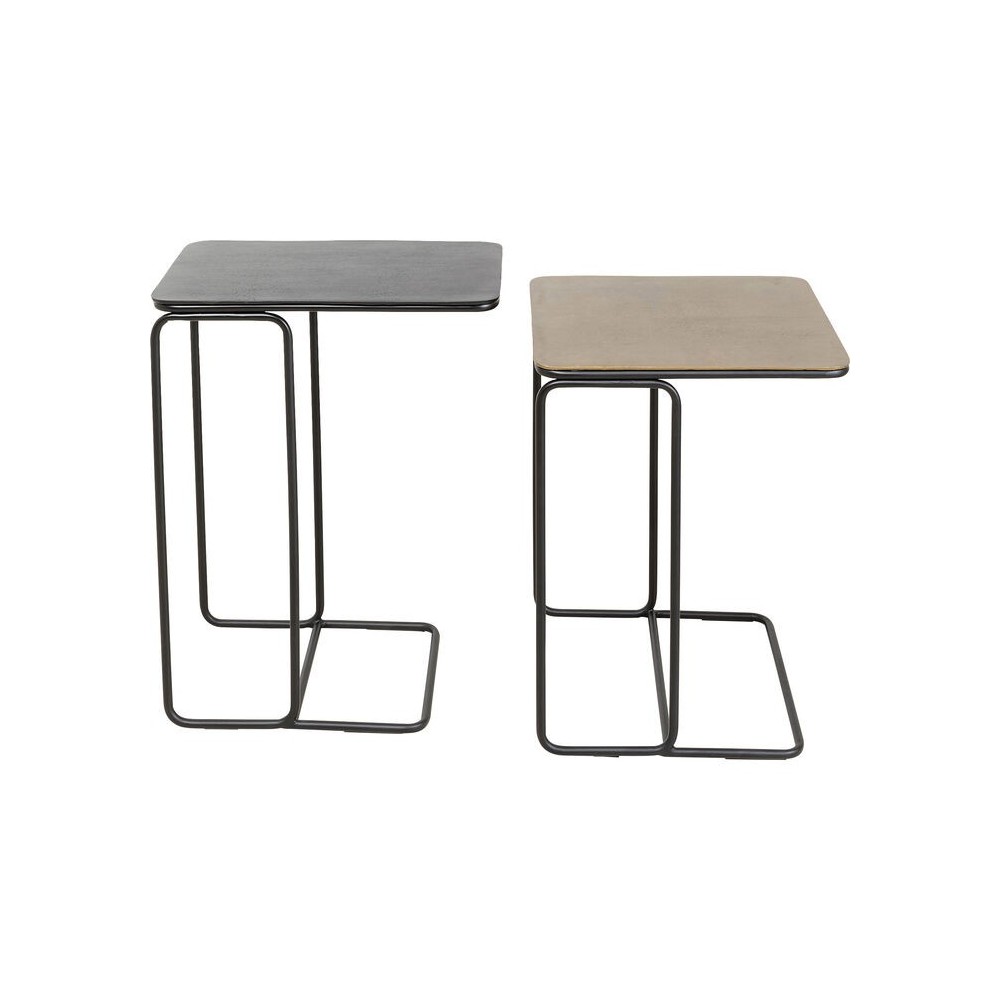 Conjunto de 2 mesas gigognes metal diego
