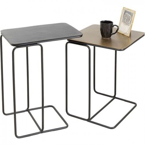 Set de 2 tables gigognes métal DIEGO