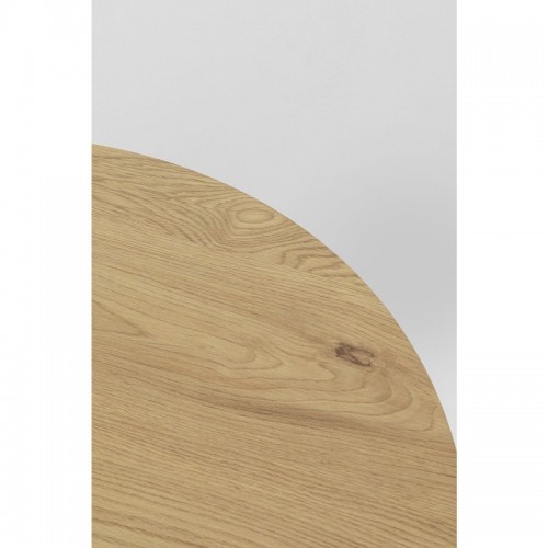 Table à manger SCHICKERIA effet chêne, pied tulipe blanc Ø110 KARE Design — détail du plateau