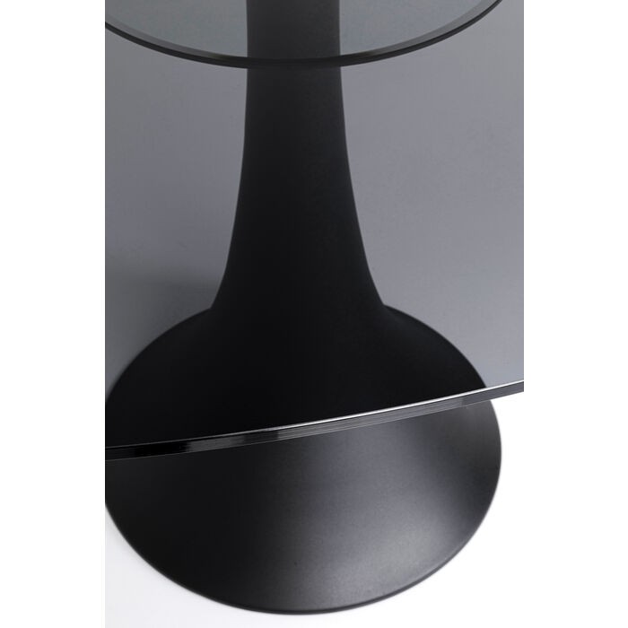 Mesa de comedor GRANDE POSSIBILITA vidrio ahumado oval 180 × 120 cm KARE Design — detalle del pie del mueble