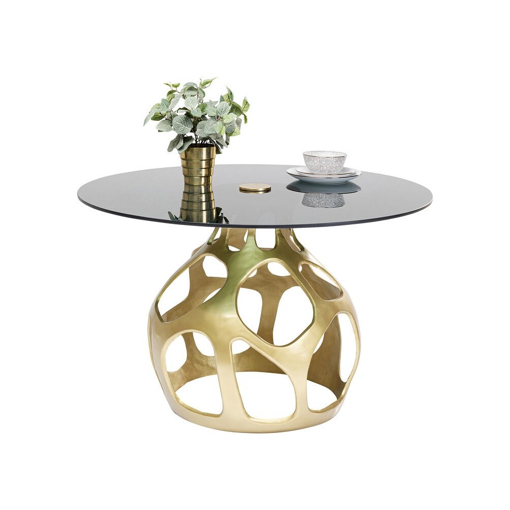 Gouden eettafel 120 cm VOLCANO