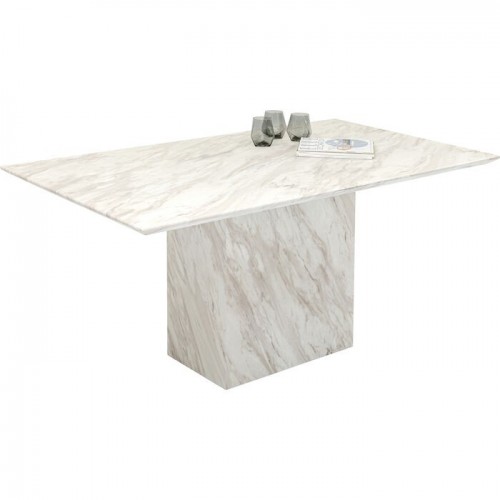 Mesa de comedor ARTISTICO mármol natural claro 160 × 90 cm KARE Design — vista frontal