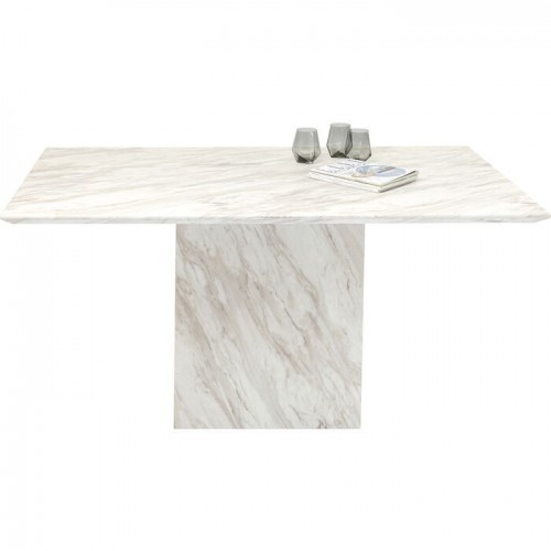 Dining table ARTISTICO pale natural marble 160 × 90 cm KARE Design — side view