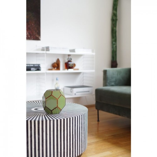 Table basse ELECTRA incrustations noir blanc Ø75 cm KARE Design — seconde mise en scène du produit