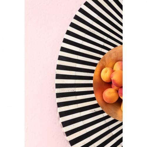 Salontafel ELECTRA zwart-witte inleg Ø75 cm KARE Design — detail van het tafelblad