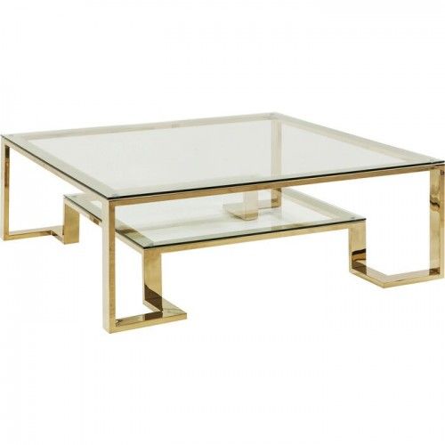 Mesa de café dourada 120cm Rush