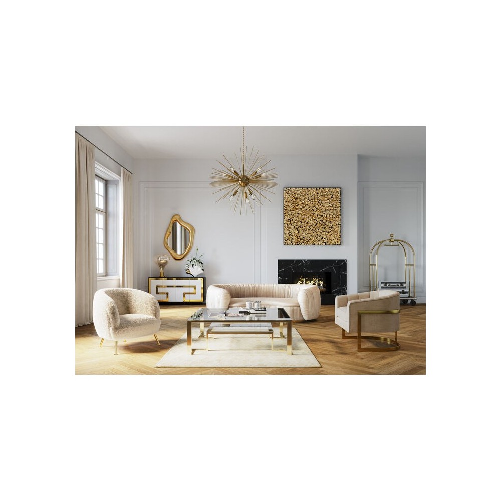 Gold coffee table 120cm RUSH