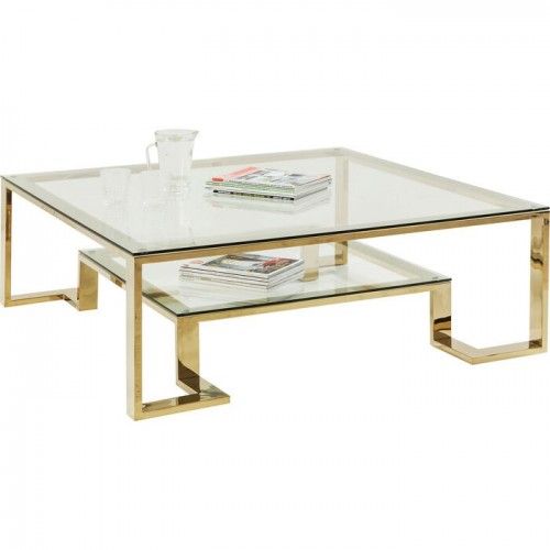 Mesa de café dourada 120cm Rush